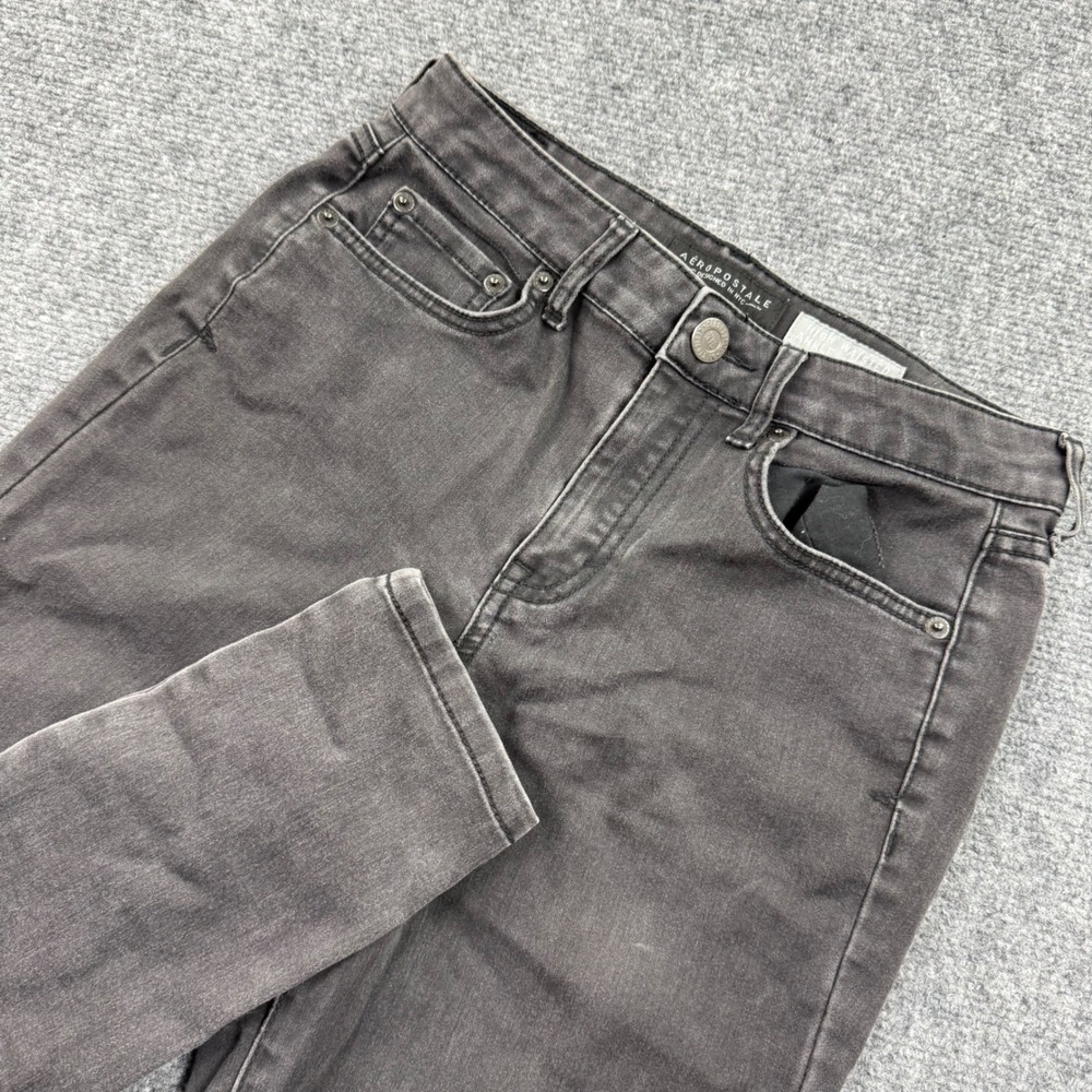 Aeropostale High Waisted Ankle Jegging 4 Regular Dark Gray Denim Jeans Womens